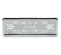 PORTATARGA ANTERIORE IN ABS PER AUTO UNIVERSALE CROMO FISSAAPIDO + VITI 375x145