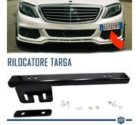 PORTATARGA Anteriore Nero per Mercedes RILOCATORE Laterale a Scomparsa METALLO