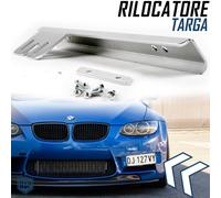 PORTATARGA Anteriore Silver per Bmw RILOCATORE Porta Targa Laterale in ACCIAIO