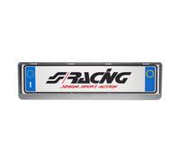 Simoni Racing PTX/AG Portatarga Universale Anteriore, Supporto Targa Auto Standard EU - Piastra per Targhe Auto, Grigio