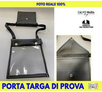 Portatarga auto di prova Custodia Nero Documenti Libretto Posteriore per auto da