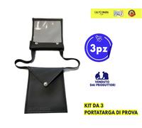 Portatarga auto di prova Kit da 3 Custodia Astuccio Documenti Libretto Posterior