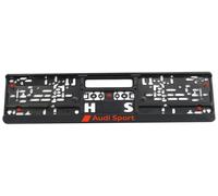PORTATARGA AUTO UNIVERSALE 520X110MM COLORE NERO ROSSO SUPPORTO TARGA SPORT DESI