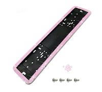 Portatarga Auto Universale,Targa per Auto Personalizzati,Portatarga Auto Estraibile,Accessori Auto da Donna Bling Crystal Glitter Decorazione,Supporti per Targhe Auto con 4 Viti di Fissaggio