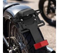 Portatarga con Catarifrangente Curvo Supporto Targa Posteriore per Motociclisti
