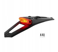 PORTATARGA CON LAMPADA A LED 1.1/0.2IN (POSTERIORE + STOP) CON OMOLOGAZIONE NERO