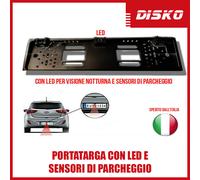 PORTATARGA CON TELECAMERA CON LED KIT RETROMARCIA 2 SENSORI 170 ° VISIONE NOTTE