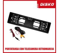 PORTATARGA CON TELECAMERA RETROMARCIA AUTO RETROCAMERA 4 LED 170 ° VISIONE NOTTE