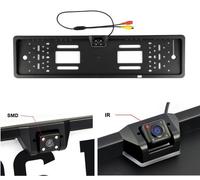 PORTATARGA CON TELECAMERA RETROMARCIA AUTO RETROCAMERA 4 LED 170 ° VISIONE NOTTE