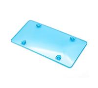 Portatarga Copritarga trasparente per auto, supporto per targa in ABS con blocco telecamera, copritarga per auto Porta Targa Auto(Blue)
