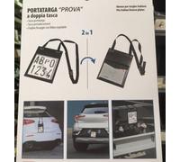 Porta Targa Prova a Doppia Tasca Custodia Portadocumenti Auto Furgoni - C19907