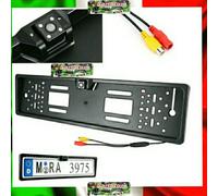 Portatarga e Telecamera Retromarcia Auto 170° LED Visione Notturna Impermeabile