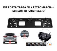 Portatarga EU Telecamera HD Sensori Parcheggio Visione Notturna IP68
