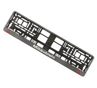 Portatarga europea telaio carbon look per fan Mitsubishi