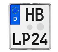 Portatarga moto 180 x 200 cm, effetto cromato, portatarga per moto, 180 x 200 cm, portatarga e chiave di fissaggio.