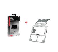 Portatarga Moto Alluminio Universale + A-ion Luce Targa LED 12V Impermeabile E