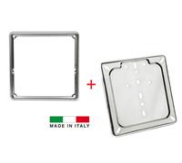 PORTATARGA MOTO CORNICE TARGA CROMATO NUOVO CODICE DELLA STRADA ACCIAIO INOX KIT
