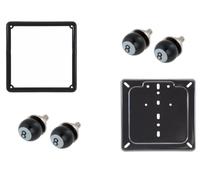 PORTATARGA MOTO CORNICE TARGA NERO NUOVO CODICE DELLA STRADA +VITI TARGA PALLA 8
