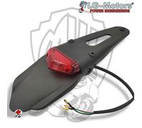 PORTATARGA MOTO ENDURO FANALE STOP POSTERIORE LED MOTARD CROSS Rosso UNIVERSALE