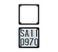 Portatarga Moto Epoca fino al 1985, 165x165 mm, Resistente e Antigraffio, Made in Italy, Nero