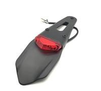 Portatarga Moto Per Parte Posteriore Del Motociclo Per Enduro Motocross Per Supporto Della Staffa Targa Parafango Con Lampada Freno Fanale Posteriore A LED Porta Targa Moto(Red)
