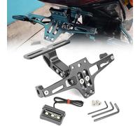 Portatarga Moto per Yamaha XSR 700/700 Legacy / 700 XTribute Alluminio Supporto per Targa da Moto Regolabili Porta Targa Moto con Luce,Grey