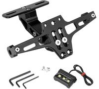 Portatarga Moto, Porta Targa Moto Universale Regolabili, Con Luce Targa, Support