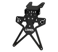 PORTATARGA MOTO REGOLABILE ALTEZZA INCLINAZIONE ALLUMINIO NERO Aero-X Evo 1