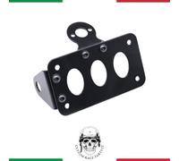 PORTATARGA MOTO STAFFA PORTA TARGA RUOTA NERO harley cafe racer chopper