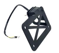 Portatarga Moto Supporto universale per targa per moto con montaggio laterale e luce posteriore a LED, adatto per Honda Suzuki