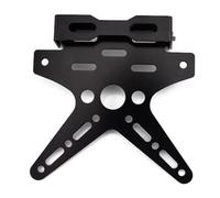 Portatarga Moto Telaio targa moto regolabile in lega di alluminio CNC galvanica universale Portatarga Pieghevole(Noir)