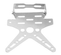 Portatarga per Motocicletta Accessori Per La Copertura Della Targa Numero Registrazione Adattati In Alluminio Staffa Di Montaggio Supporto Della Targa Motociclo In Lega(Silver)