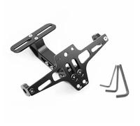 Portatarga per Motocicletta Staffa Per Targa Moto Regolabile Con Kit Di Eliminazione Parafango Per Montaggio Indicatori Di Direzione Posteriori In Alluminio CNC(Black)