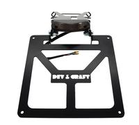 Portatarga Pieghevole Nero Per Husqvarna TX 125 2017-18 con Faretto Nero