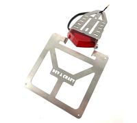 Portatarga Pieghevole Universale Motard con Codino Stretto Nero 125 300 450 ecc