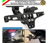 PORTATARGA PORTA TARGA LED MOTO REGOLABILE IN METALLO PER DERBI DRD 50