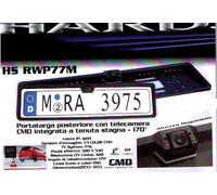 PORTATARGA POSTERIORE CON RETROCAMERA A COLORI INTEGRATA UNIVERSALE HS RWP77M