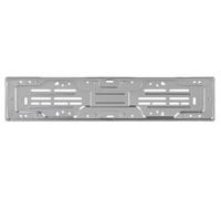 PORTATARGA POSTERIORE ACCIAIO GRIGIO PER AUTO UNIVERSALE BOTTONI VITI 535x125 mm
