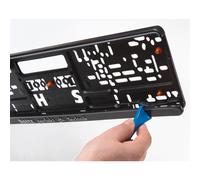 Portatarga posteriore per auto nero antivibrazione Rumori apribile Plastica