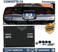 Portatarga POSTERIORE per Chevrolet Corvette C4 Quadrato Kit COMPLETO in ACCIAIO