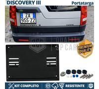 Portatarga POSTERIORE per Discovery 3 Quadrato Kit COMPLETO in ACCIAIO