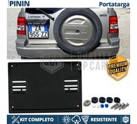 Portatarga POSTERIORE per Pajero Pinin Quadrato Kit COMPLETO in ACCIAIO