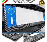 PORTATARGA POSTERIORE PER PIAGGIO QUARGO CARBON LOOK NERO FISSAGGIO RAPIDO