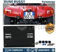 Portatarga POSTERIORE per Volkswagen Dune Buggy Quadrato Kit COMPLETO in ACCIAIO
