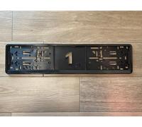 Portatarga posteriore universale Nero Liscio standard EU