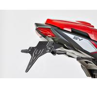 Portatarga PROTECH in acciaio inox verniciato a polvere nero, nero