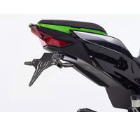 Portatarga PROTECH verniciato a polvere in acciaio inox nero, nero