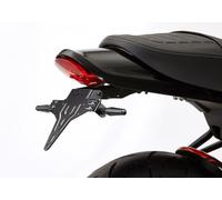 Portatarga PROTECH verniciato a polvere in acciaio inox nero, nero