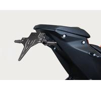 Portatarga PROTECH verniciato a polvere in acciaio inox nero, nero