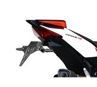 Portatarga PROTECH verniciato a polvere in acciaio inox nero, nero